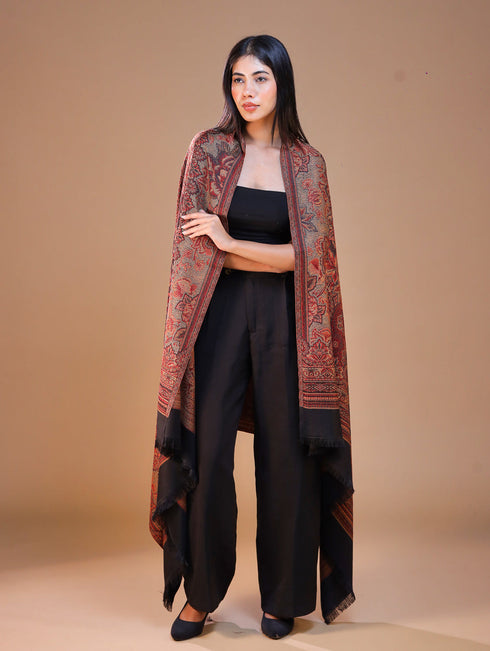 Women's Jamawar Wool Shawl